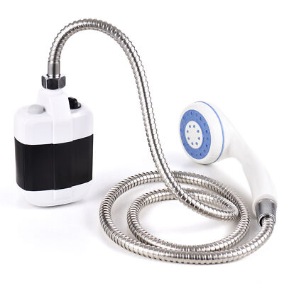 Portable Camping Shower Pump Electric Shower Head Sprayer With 1.5m Hose U4T9