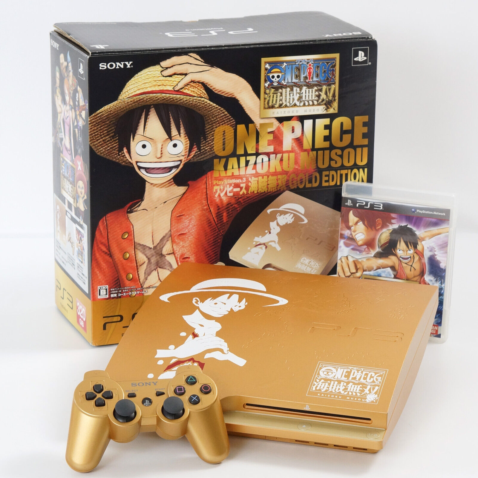 PS3 Playstation3 ONE PIECE GOLD Console CECH-3000B 320GB PS3 Playstation3 ONE PIECE GOLD Console CECH-3000B 320GB