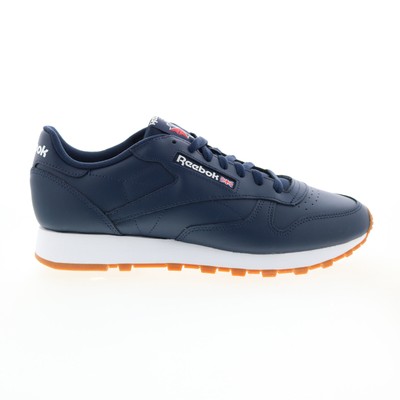 Мужские черные кроссовки Reebok Classic Leather GY3600 на шнуровке Lifestyle 9.5