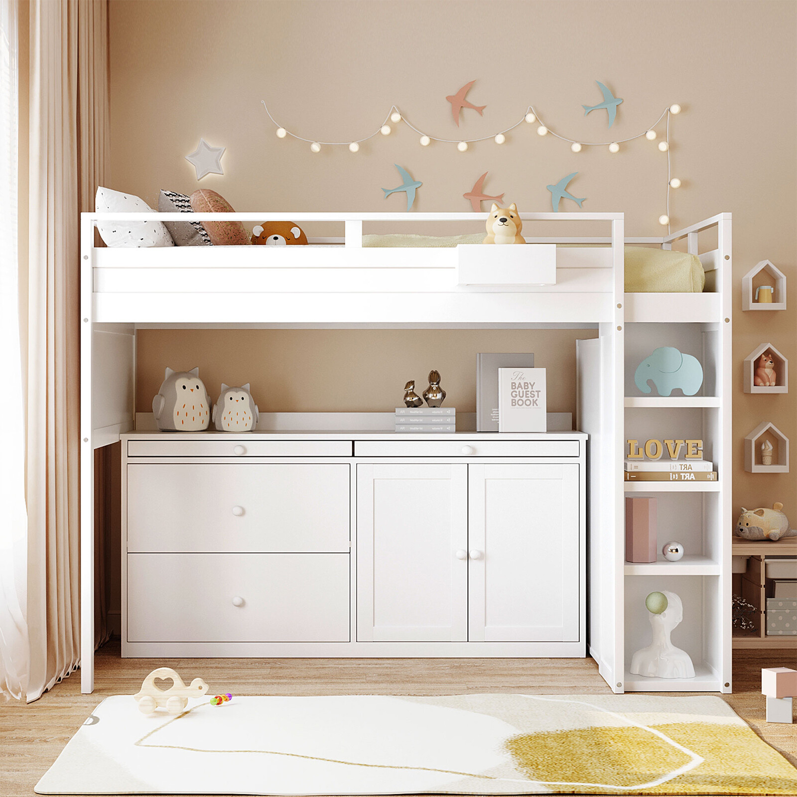With Rolling Cabinet Storage Drawers And Desk Us