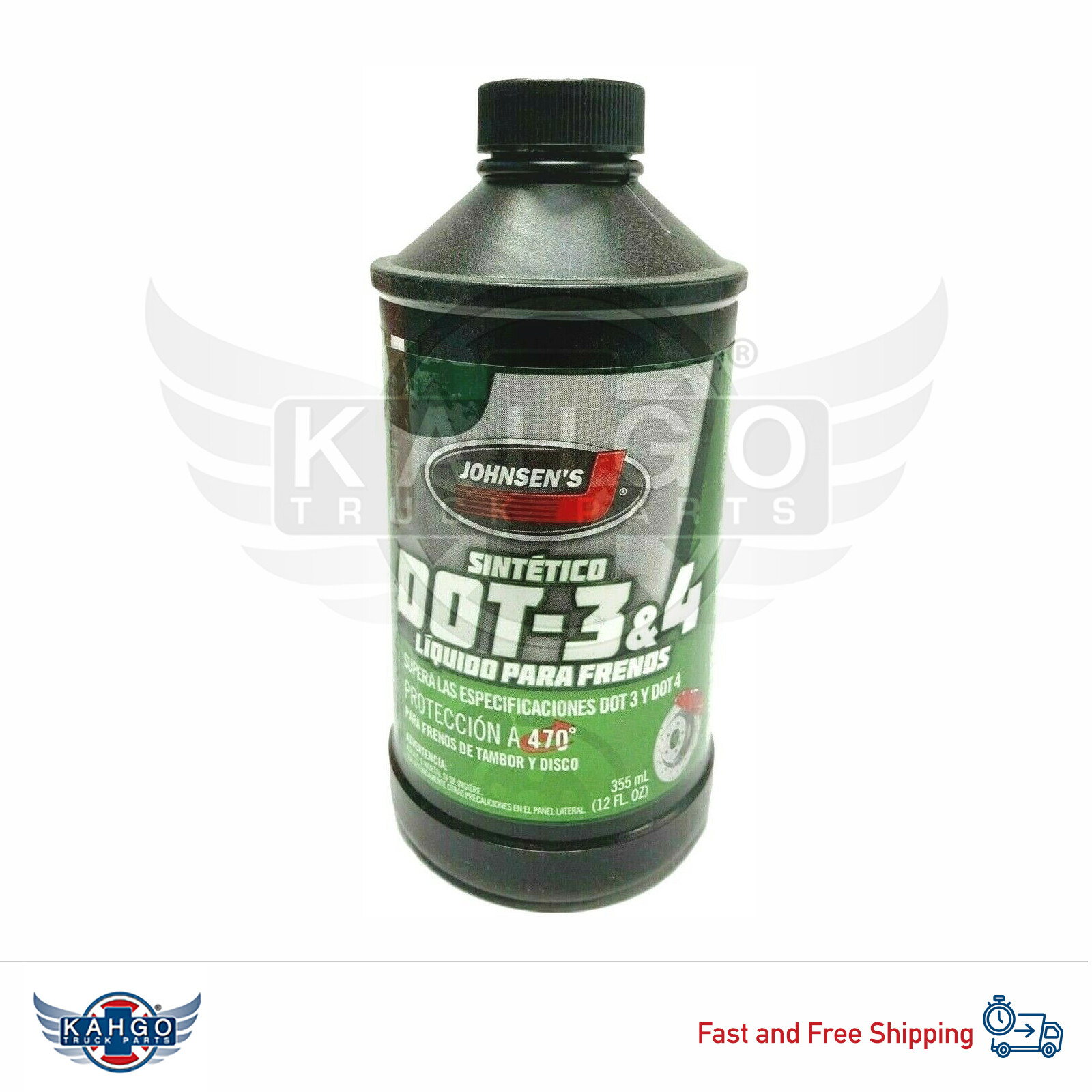 12OZ Johnsen's Synthetic Dot-3 & 4 Brake Fluid 5012 | eBay