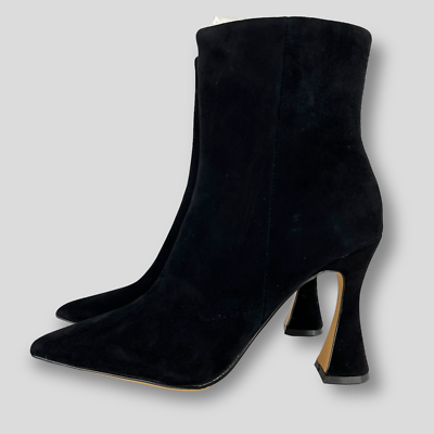 ALDO Haireri Black Suede Ankle Heeled Boots SIZE UK 4 EU 37 NEW with box