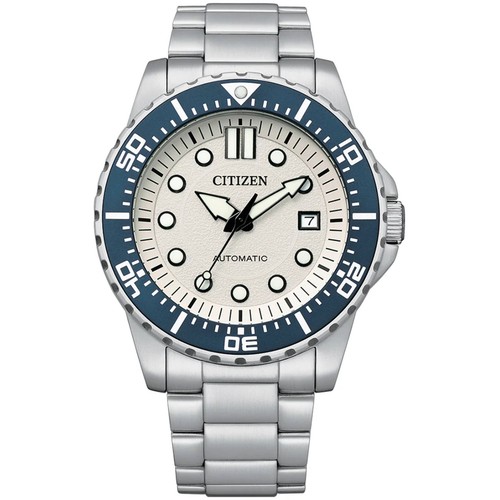 Pre-owned Citizen Men's Watch Urban Mechanical White Dial Silver Tone Bracelet Nj0171-81a