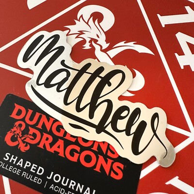 Name Sticker: MATTHEW | 6PC Pack | for school or Office | graffiti | Calligraphy