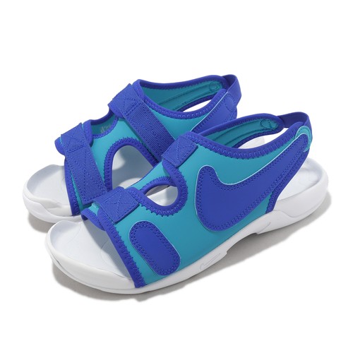 Nike Sunray Adjust 6 GS Blue Lightning White Junior Kids Sandals DX5544-400
