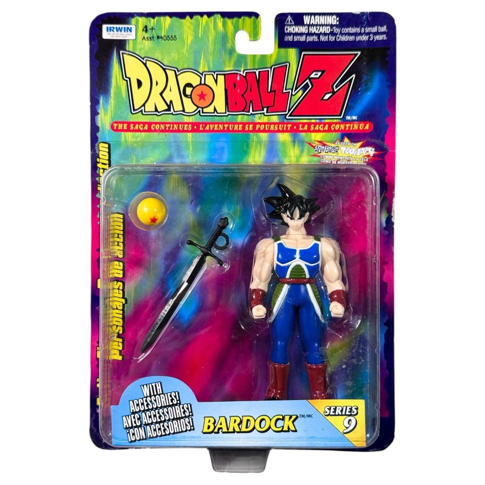 Dragon Ball Z Bardock Figure Irwin Toys 1999 Series 9 Saga Continues New Rare