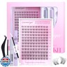 Geeneiya Venus Lashes Clusters Kit DIY Lash Extension, 8-14MM Invisible Lash Clusters, Soft Band Cluster Eyelash Extensions Kit with Waterproof Lash Bond and Seal, Lash Remover, Tweezers for Beginners