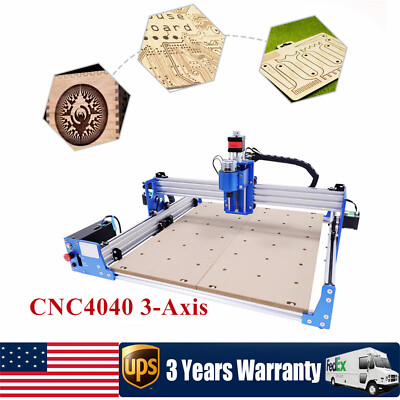 3-Axis 4040 Wood Carving Milling CNC Router Engraver Engraving Cutting Machine!