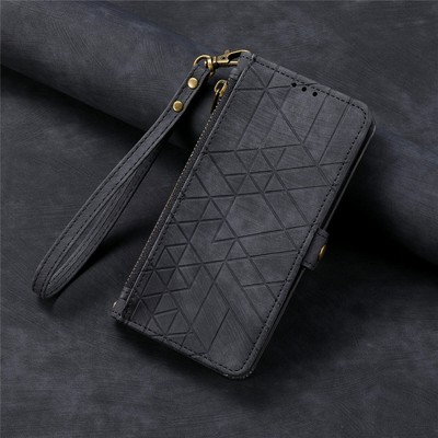 For Huawei Honor Magic5 Lite Play7T Pro Leather Geometry Wallet Phone Case
