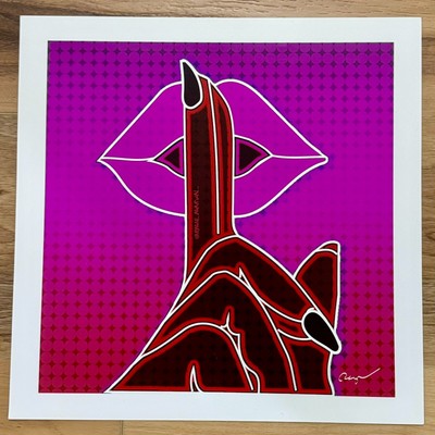 Ragni Agarwal Official Print - Quiet - Finger to Lips 12x12