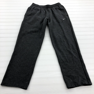 Nike Mid Rise Fleece Elastic Dark Grey Straight Leg Sweatpants Adult Size M  *