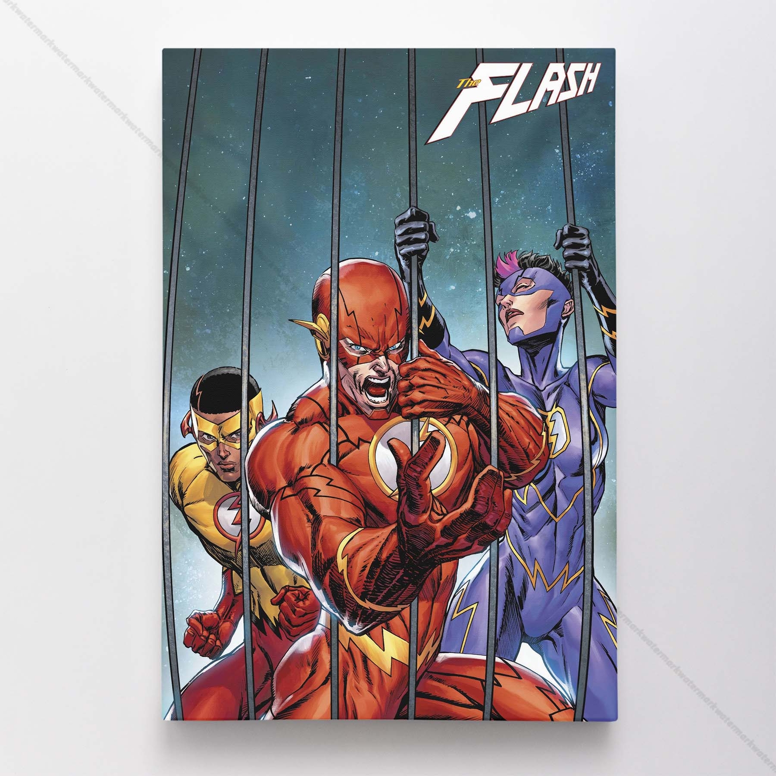 Flash Poster Canvas DC Justice League Comic Book Cover Art Print #2450