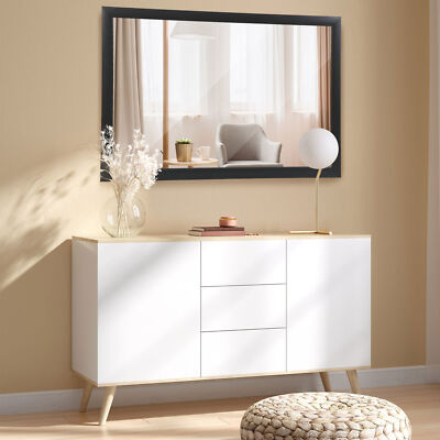24×36 Inch Rectangular Wall-Mounted Bathroom Mirror with Alumium Frame Home 