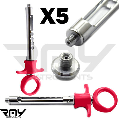 Dental Anesthetic Syringes Self-Aspirating 1.8ml Cartridge Auto Passive 5Pcs New