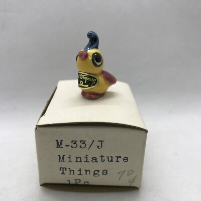 1960's Josef Originals Hand Painted Parrot Bird Ceramic Miniature Figurine 1''H