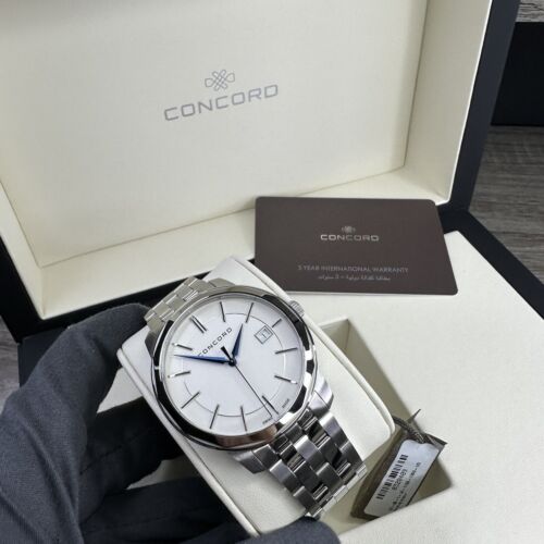 NEW✓ Swiss Made✓ Concord Bennington White Dial Men's NEW✓ Swiss Made✓ Concord Bennington White Dial Men's