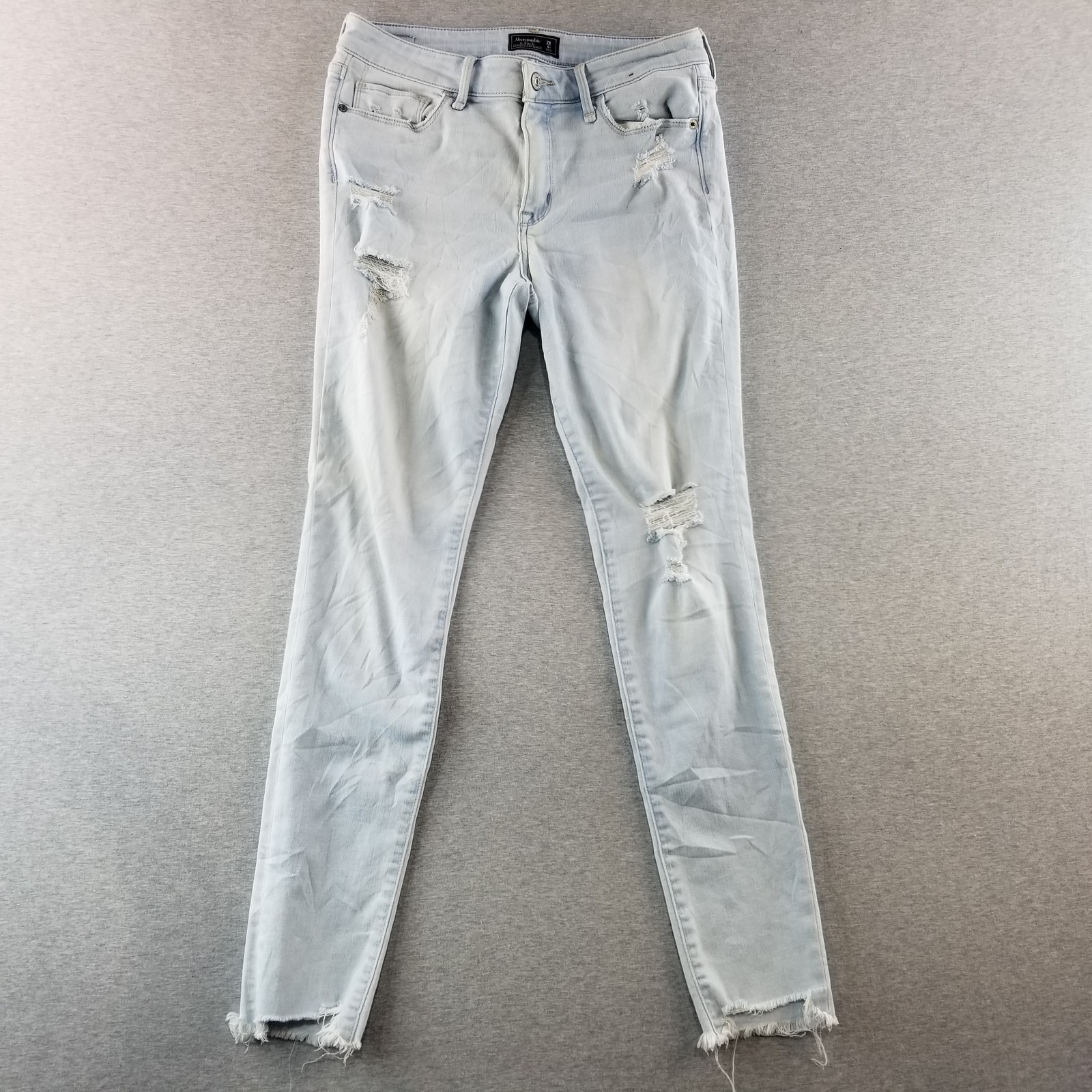 Abercrombie Jeans Women's Sz 28/6R Harper Super Skinny Distressed Normcore Indie