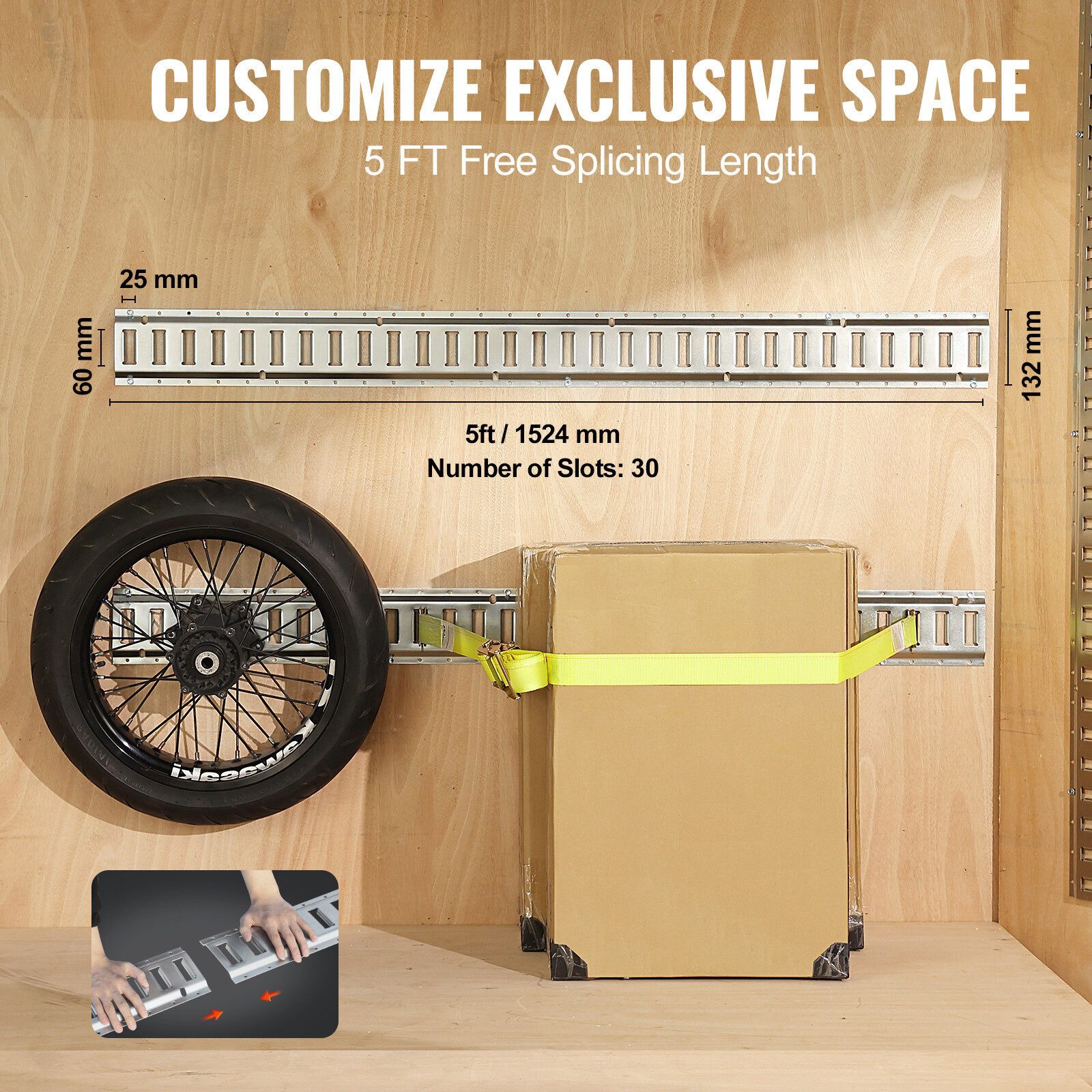 E Track Tie Down Rail Kit E Track Rails 24PCS 5' Enclosed Cargo Trailer