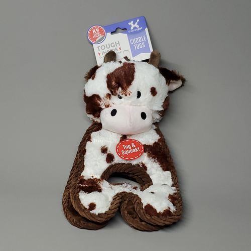 CHARMING PET Cuddle Tugs Brown Cow K9 Tuff Guard Ultra Durab