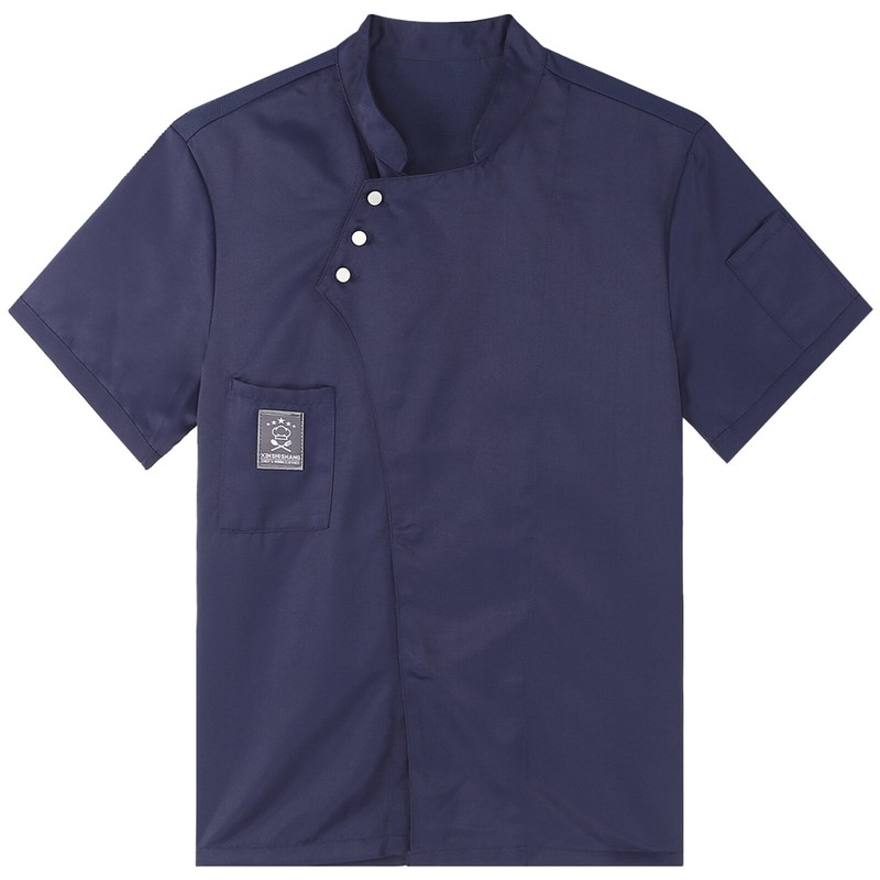 Herren Kochhemd Kantine Tops Hotel Mantel Atmungsaktiv