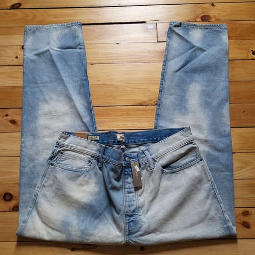J Crew Selvedge Jeans Mens 36/32 Blue Acid Wash Classic