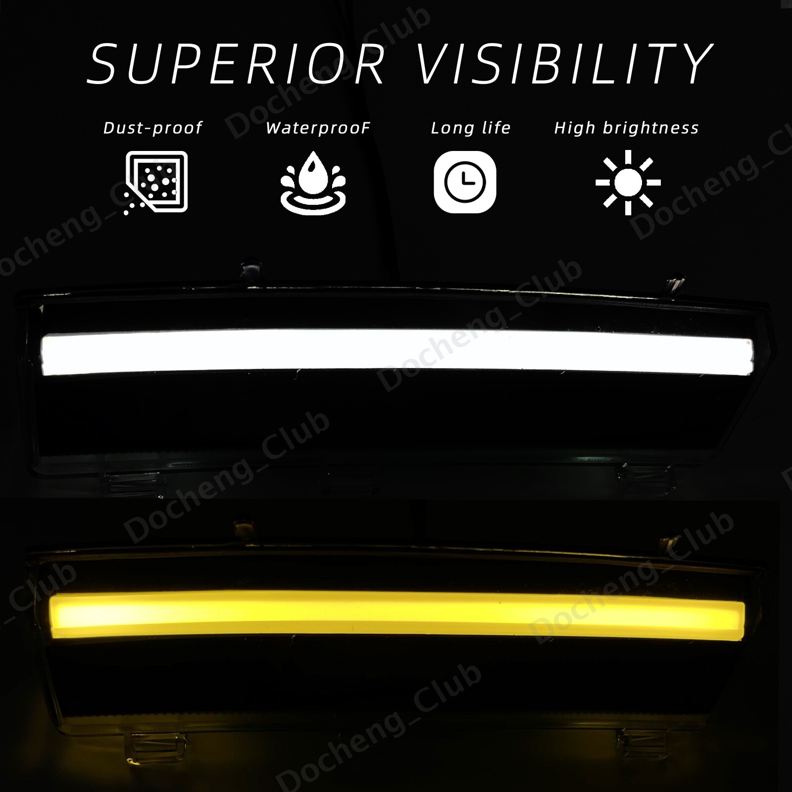 LED Turn Signal Lights Side Marker Lamps with DRL For 2006-2009 Nissan 350z LCI