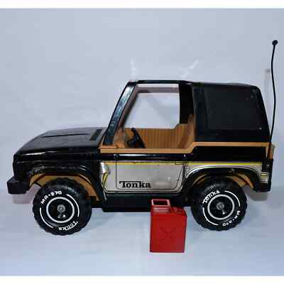 Vintage Tonka Bronco Truck MR-970 Jeep Black Gold And Gas