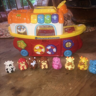VTech Animal Adventures Ark Lights Music Sound Effects w/ 8 animals