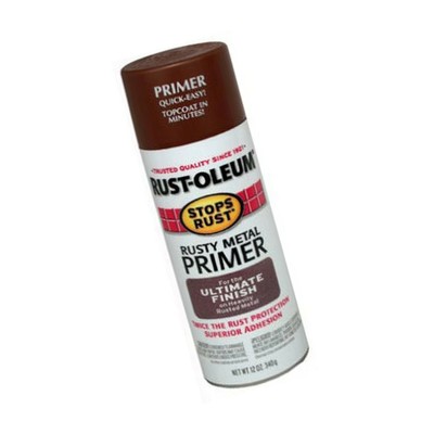 Rust-Oleum 7769830 Stops Rust Spray Paint, 12-Ounce, Flat Rusty Metal Primer