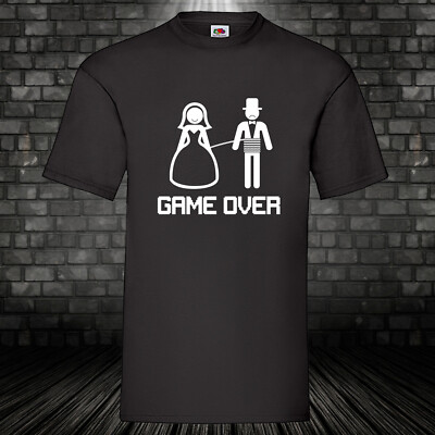 JGA Shirt Game Over Junggesellenabschied Kult T-Shirt Hochzeit Funshirt S-5XL