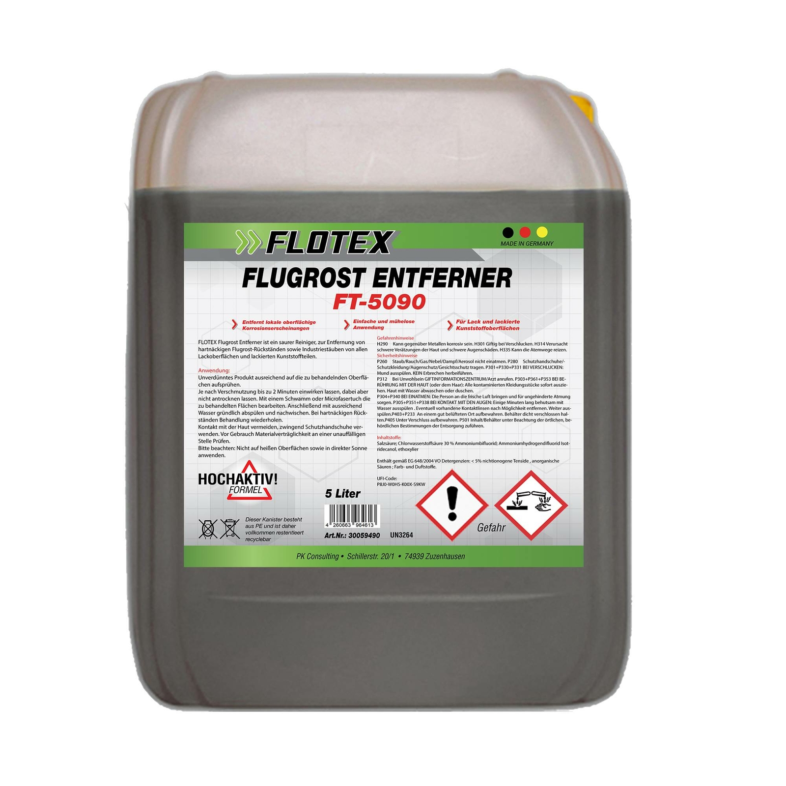 Flotex® 5L Flugrostentferner Auto - Flugrost Entferner Lackreiniger Löser