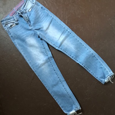 GOGO high rise ankle skinny denim blue jeans juniors size 1/25