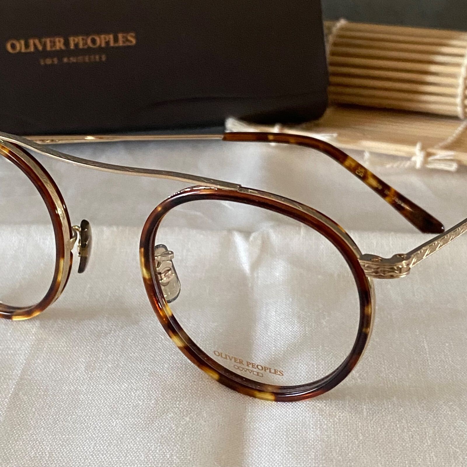 Pre-owned Oliver Peoples Mp-3-xl Sunglasses Tortoiseshell 46 □ 22 - 145 From Japan In Clear