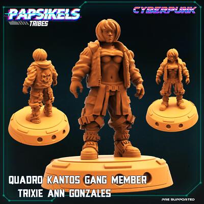 3D Printed Papsikels Cyberpunk Sci-Fi Quadro Kantos Gang Trixie Ann Gonazales -