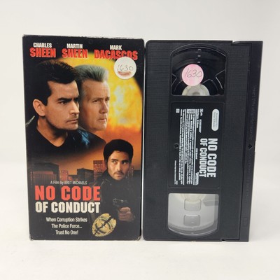 No Code of Conduct (VHS, 2000) Charlie Sheen, Martin Sheen, Mark Dacascos (v10)