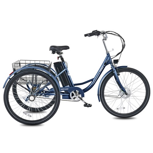 VIRIBUS 24"/26" Adult Electric Tricycle Trike 36V Lithium Battery 48mile 250W UL