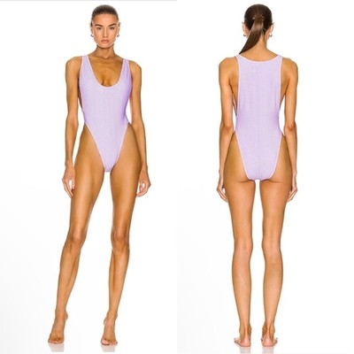 NWT Matthew Bruch Savannah One Piece Swimsuit Lavender SIZE MB 4/LARGE MSRP $315