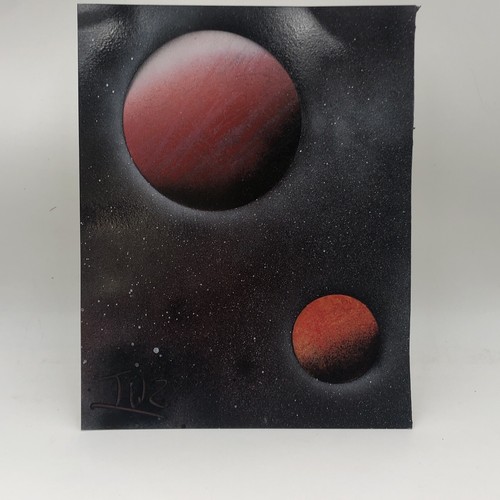 (Brand-New) Space Spray Paint Art Original Signed Poster-board