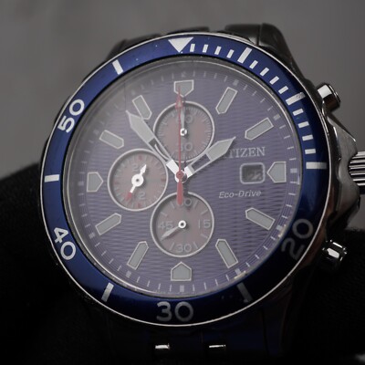 Citizen eco-drive CA0560-59L B612 chronograph 45mm 100M dive style watch