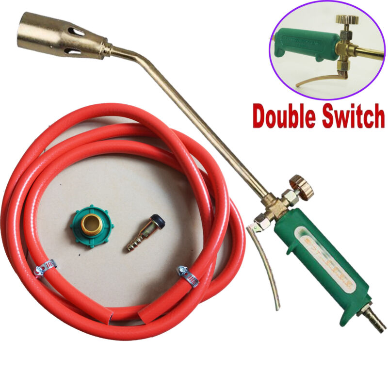 Propane Torch Nozzle Ice Melter Weed Burner Roofing Welding Torch Flame Gun Kit