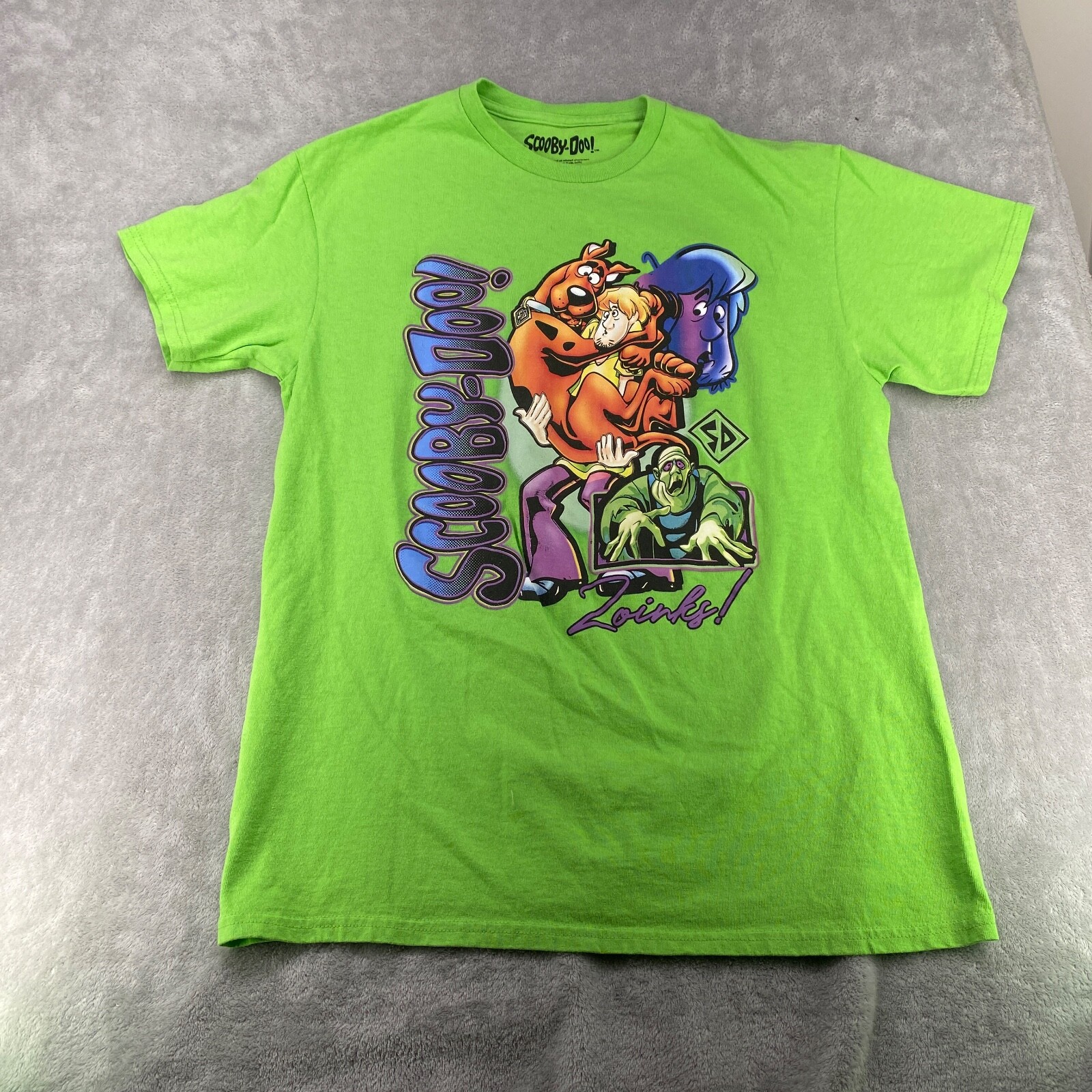 Scooby Doo Shaggy Adult T-shirt Cotton Neon Green Size M