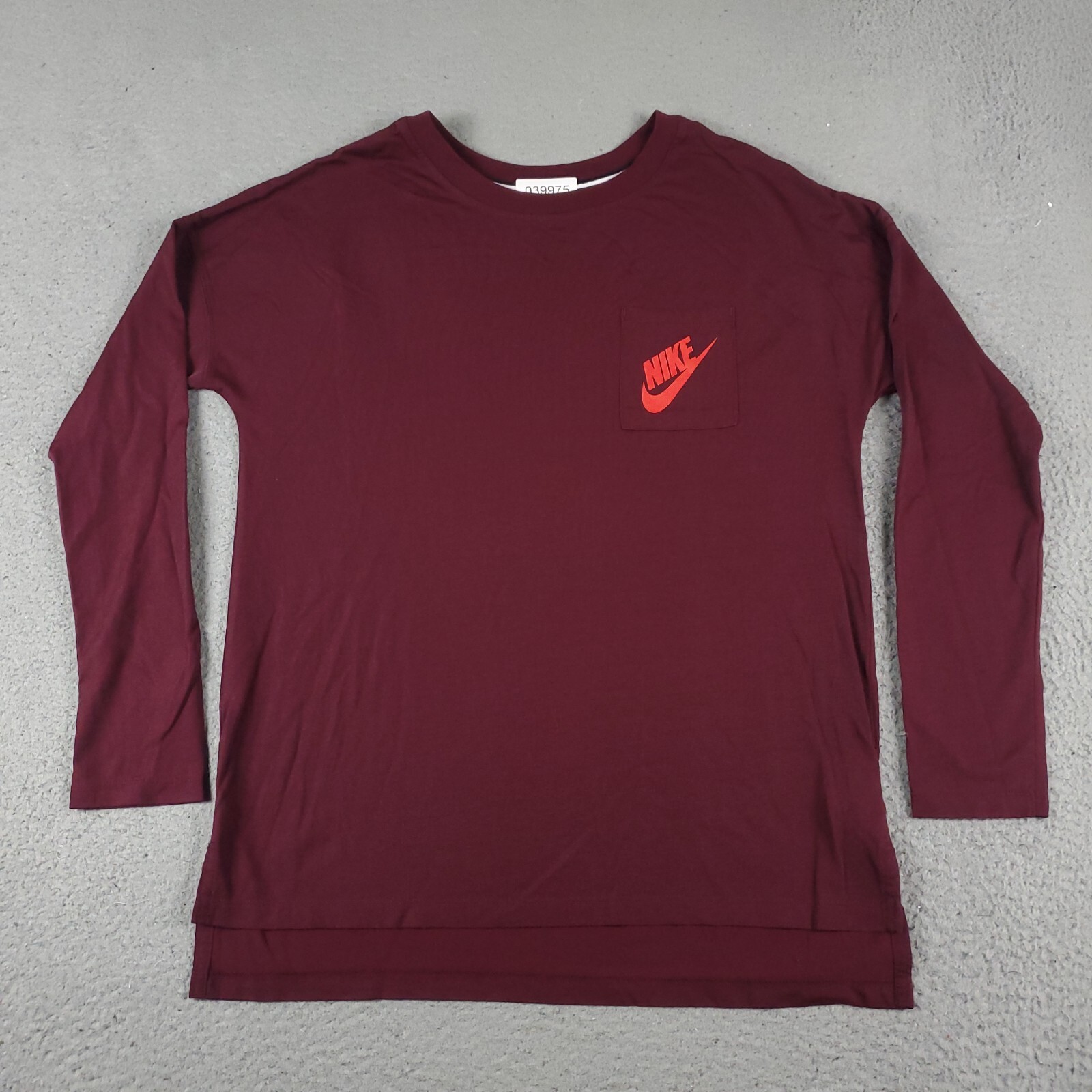 burgundy nike long sleeve
