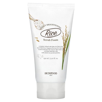 Rice Daily Brightening Scrub Foam, 5.07 fl oz (150 ml)
