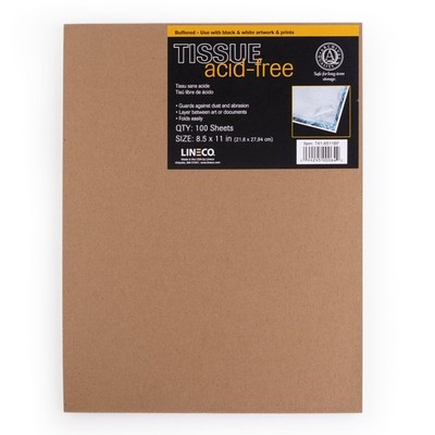100 Pack 8.5 In Black White Acid-Free Archival Interleaving Tissue Memory Book