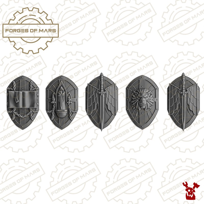 Marines - Dark Legion - Aeternum Knights Shields (X5l)