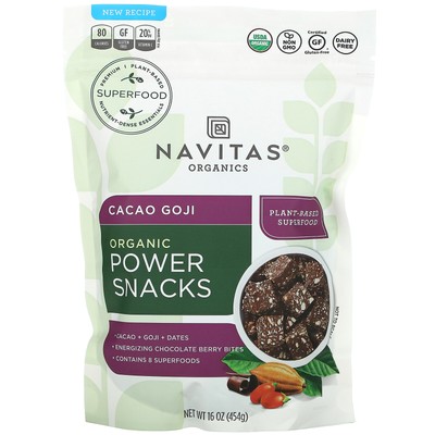 Organic Power Snack, Какао Годжи, 16 унций (454 г)