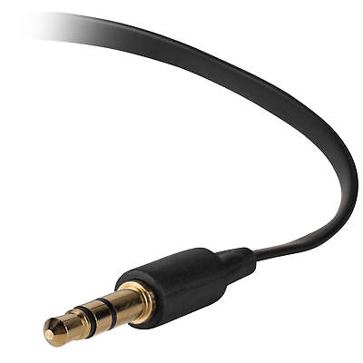 3.5mm Male to Male 3 ft. Flat Audio Cable Black