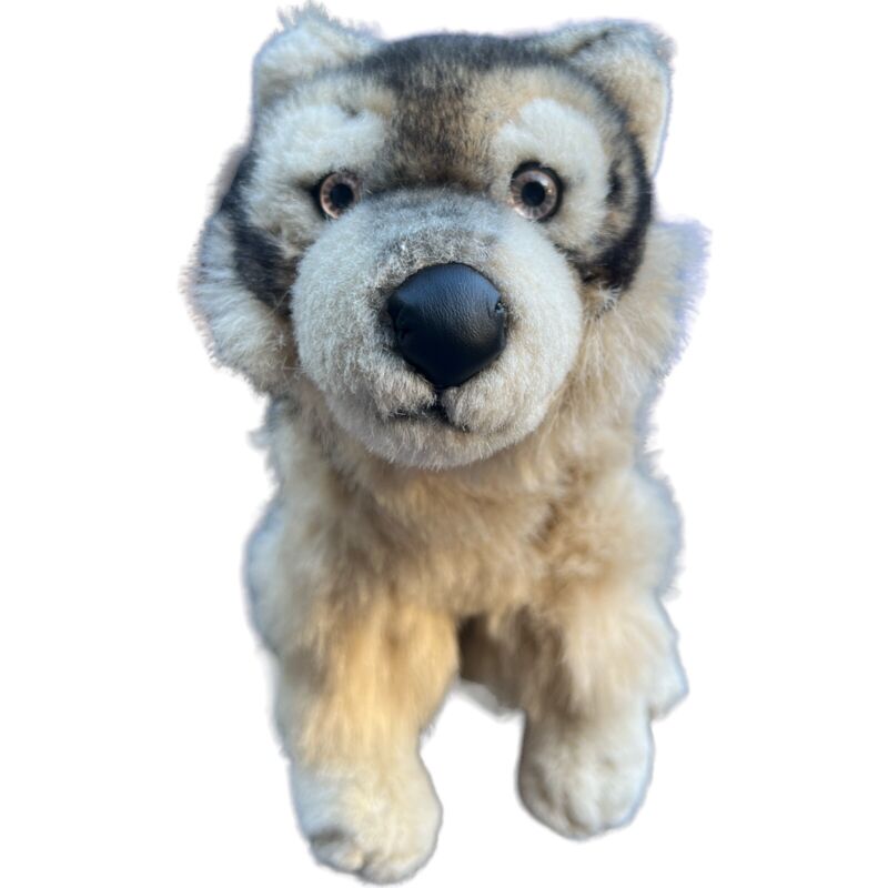 WOLF COYOTE PLUSH JAAG GRAY BROWN BLACK DOG 10" TALL 2011