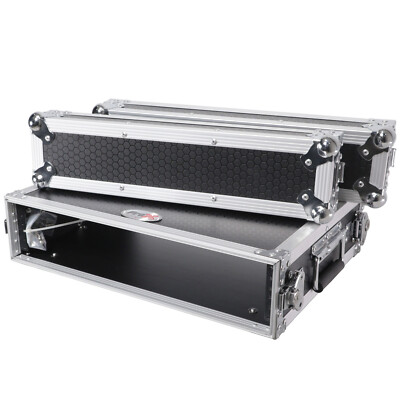2 Space ATA Flight Rack Road Case 14'' deep DJ Effects Case by Prox