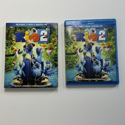 Rio 2 (Blu-ray, DVD 2014) With Sleeve No DVD Copy